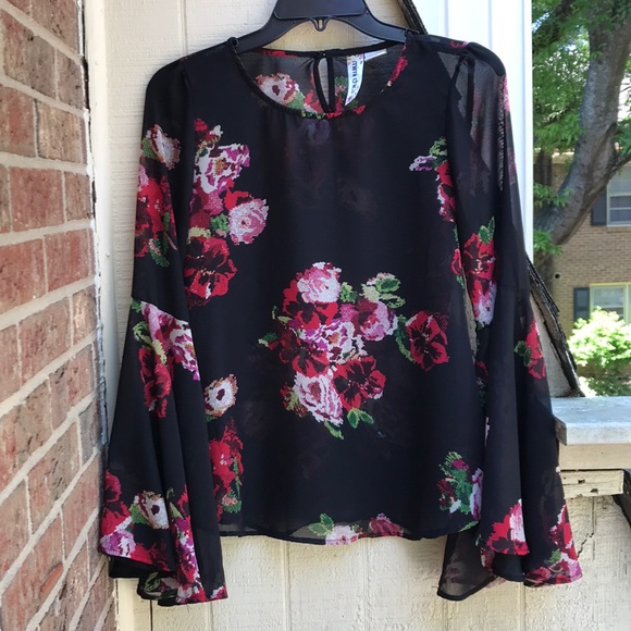 sheer rose top